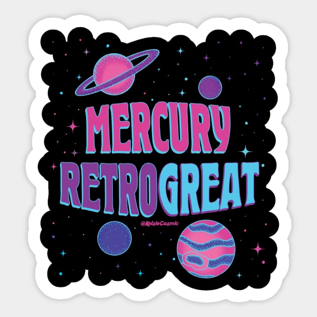 Mercury Retrogreat Sticker by Kelsie Cosmic